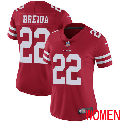 San Francisco 49ers Limited Red Women Matt Breida Home NFL Jersey 22 Vapor Untouchable